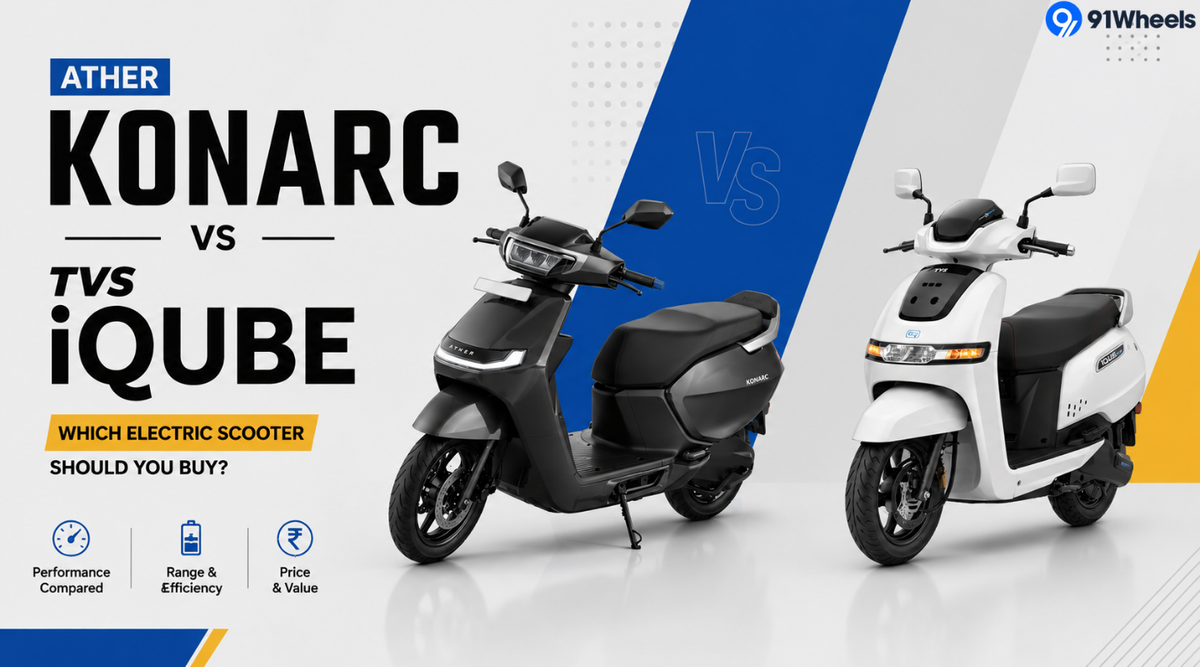 Ather Konarc vs TVS iQube: Price, Range, Battery and Features Ather Konarc vs TVS iQube: Price, Range, Battery and Features